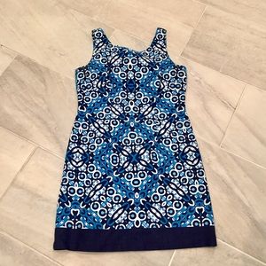 Blue patterned Taylor Dress